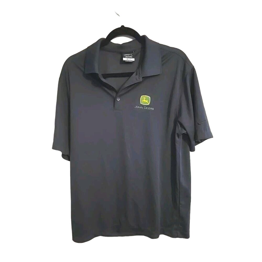 Nike Golf Black Dri-Fit John Dear Short Sleeve Polo Shirt Men's Size Medium
